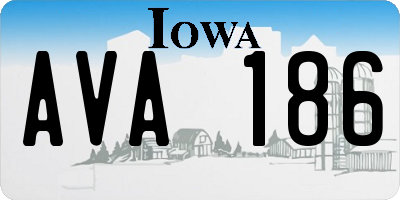 IA license plate AVA186
