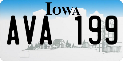 IA license plate AVA199