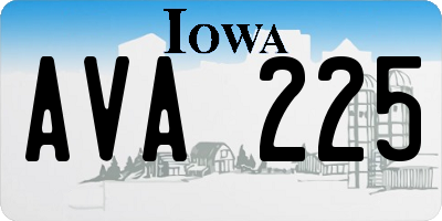 IA license plate AVA225