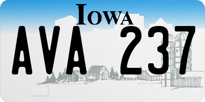IA license plate AVA237