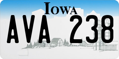 IA license plate AVA238