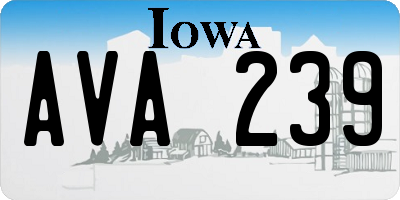 IA license plate AVA239