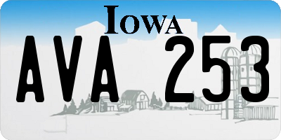 IA license plate AVA253
