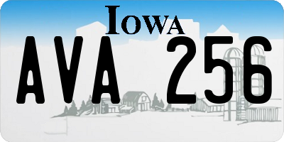 IA license plate AVA256
