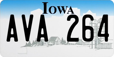 IA license plate AVA264