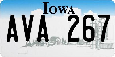 IA license plate AVA267