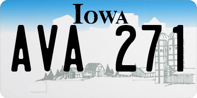 IA license plate AVA271