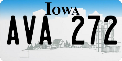 IA license plate AVA272