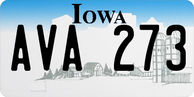 IA license plate AVA273