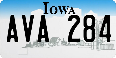 IA license plate AVA284