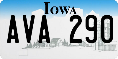 IA license plate AVA290