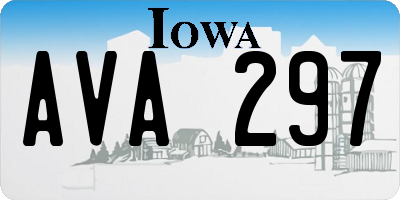 IA license plate AVA297