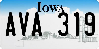 IA license plate AVA319