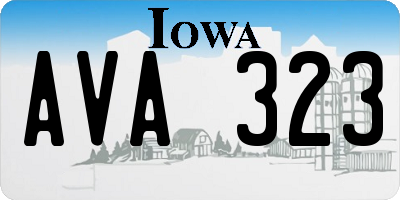 IA license plate AVA323