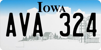 IA license plate AVA324