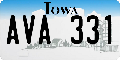 IA license plate AVA331