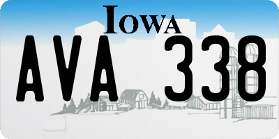 IA license plate AVA338