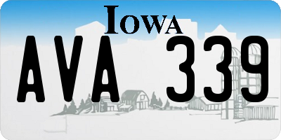 IA license plate AVA339
