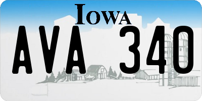 IA license plate AVA340
