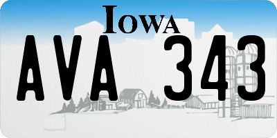 IA license plate AVA343