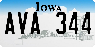 IA license plate AVA344