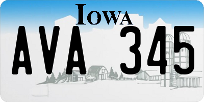 IA license plate AVA345