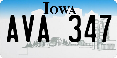 IA license plate AVA347