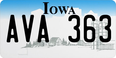 IA license plate AVA363