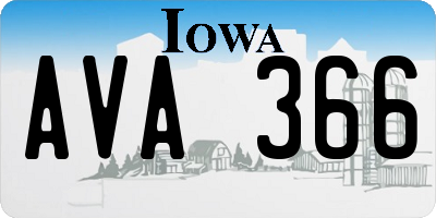 IA license plate AVA366