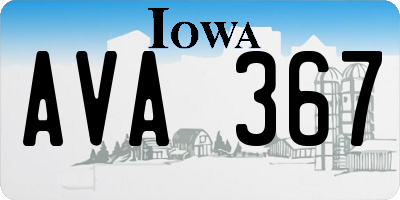 IA license plate AVA367