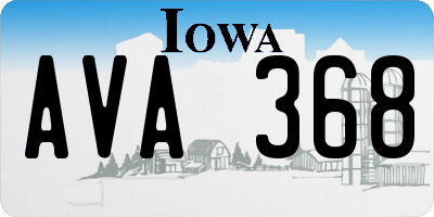 IA license plate AVA368