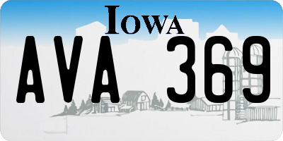 IA license plate AVA369