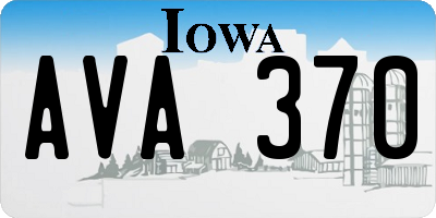 IA license plate AVA370