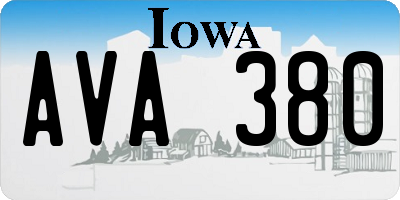 IA license plate AVA380