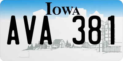 IA license plate AVA381
