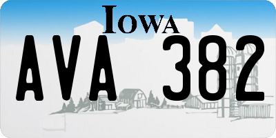 IA license plate AVA382