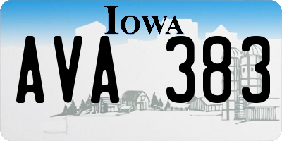 IA license plate AVA383