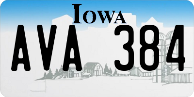 IA license plate AVA384