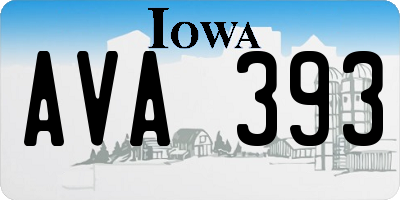 IA license plate AVA393