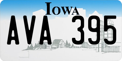 IA license plate AVA395