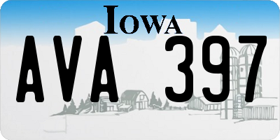 IA license plate AVA397