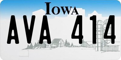 IA license plate AVA414