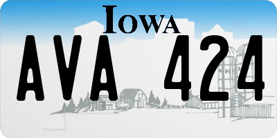 IA license plate AVA424