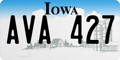 IA license plate AVA427