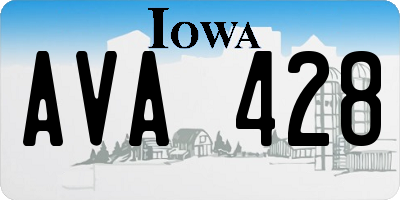 IA license plate AVA428
