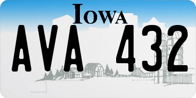 IA license plate AVA432