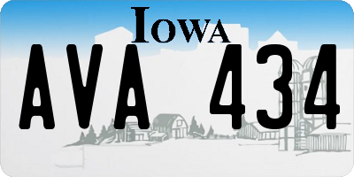 IA license plate AVA434