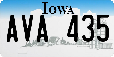 IA license plate AVA435