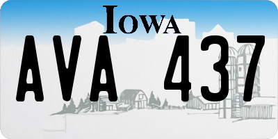 IA license plate AVA437