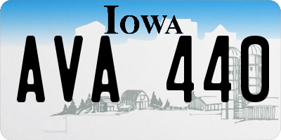 IA license plate AVA440